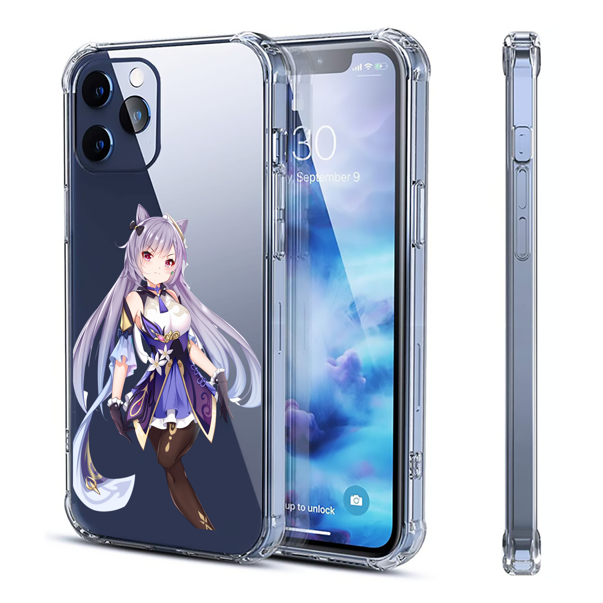 げんし神 刻晴 こくせい genshin Kokusei 【iPhone 12シリーズ対応】透明スマホケース（クリアソフトケース）